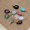 2PCS Faceted Design Gemstone Pendant Diamond Cut Faceted Crystal Pendant  For Earring Craft