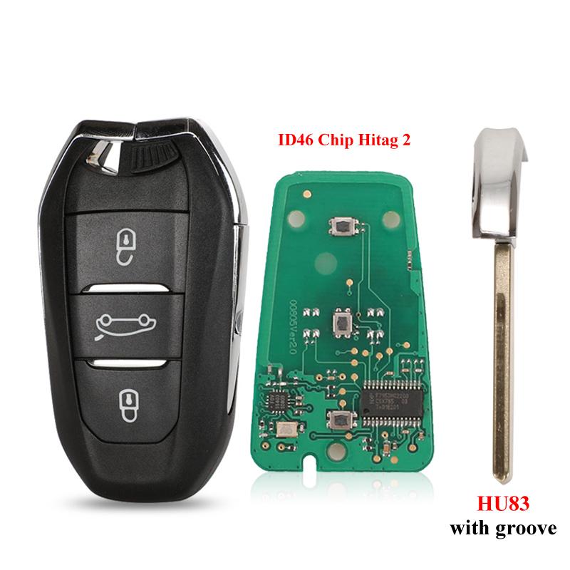 Jinyuqin Smart Keyless Go Remote Key 433 МГц для Peugeot 308 408 508 5008 Citroen C4 C4L DS4 DS5 4A ID46 Chip 434 МГц Keyless