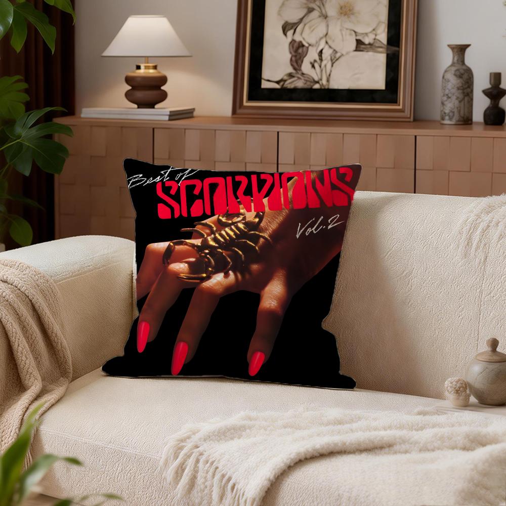 Music Scorpions Cushion Cover Cushion Cover Set 4Pcs 50x50 45x45 40x40 Pillowcase Decorative Sofa Home Decor