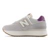 New Balance NB 574 Модные Универсальные Сетчатые Низкие Повседневные Кроссовки для Бега Женские кроссовки Серо-Фиолетовые WL574ZCO