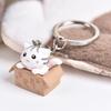 Happy Cats Keychain Small Key Holder Lovely Stylish Pendant for Versatile Daily Accessories Backpack and Gifts  Ornament