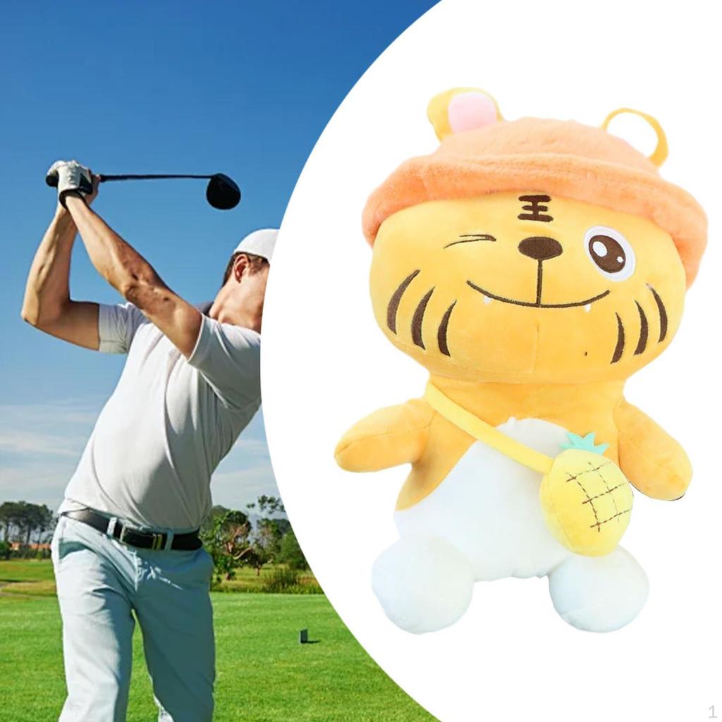 Soft Plush Golf Wood Driver Headcover Tiger Head Cover Scratch Resistant Practical Lovely