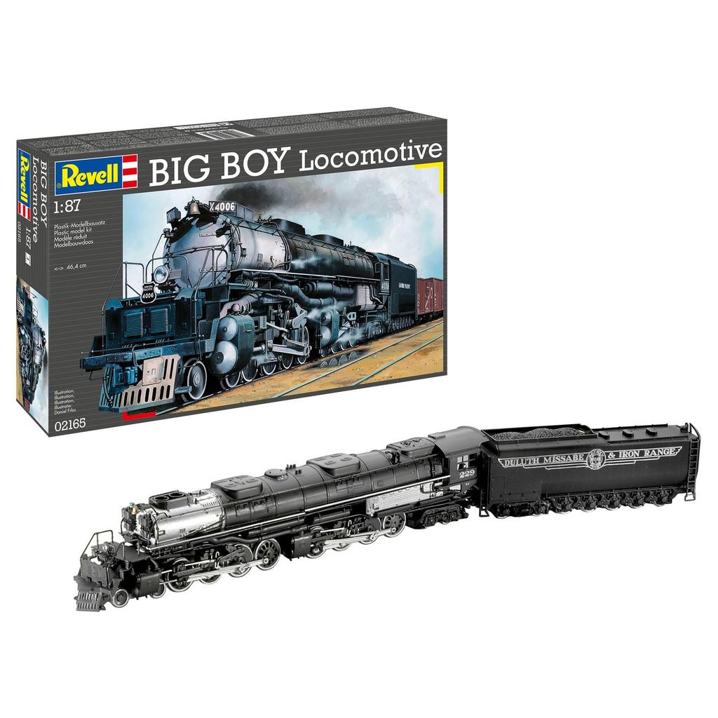 Немецкий Локомотив BIG BOY Модель для сборки Уровень 1/87 02165 - Пластиковая модель поезда Масштаб HO для Коллекционеров