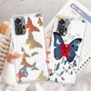 Роскошный красочный чехол для телефона с летающей бабочкой для Xiaomi Redmi Note 12 11E 11S 11 11T 10 10S 9 9T 9S 8 8T Pro Plus 5G Прозрачный