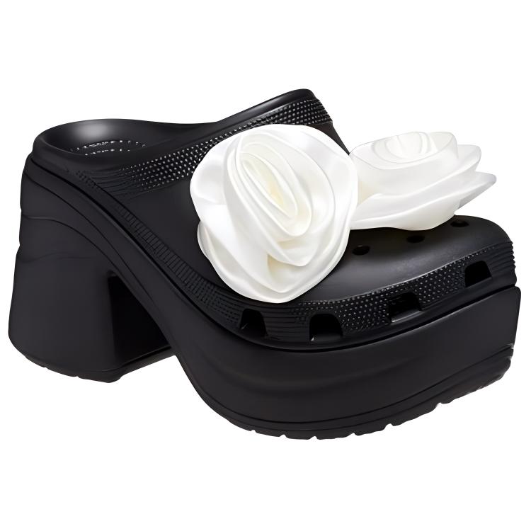 Crocs Женские сабо-сабо Siren с розой, черные 210367-001