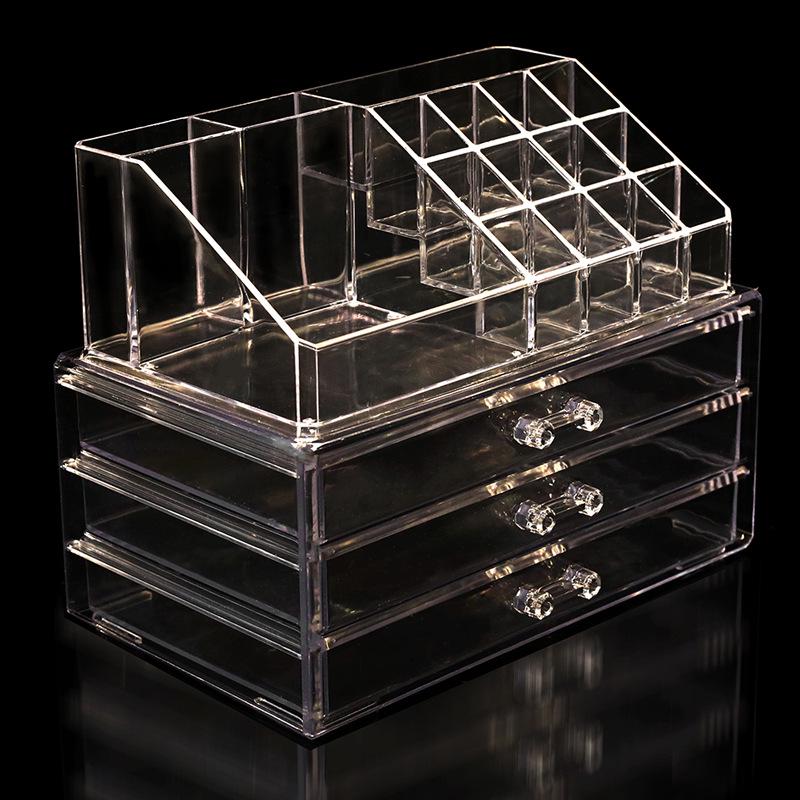 Multi-Layer Makeup Organizer with Drawers - Lipstick & Cosmetic Storage Rack