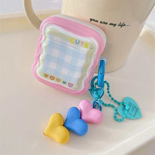 Чехол для наушников INS Heart Windmil для Airpods Pro 2, чехол с милым медведем и разноцветными бусинами, мягкий силиконовый чехол с мультяшным животным для Airpods 1 2 3