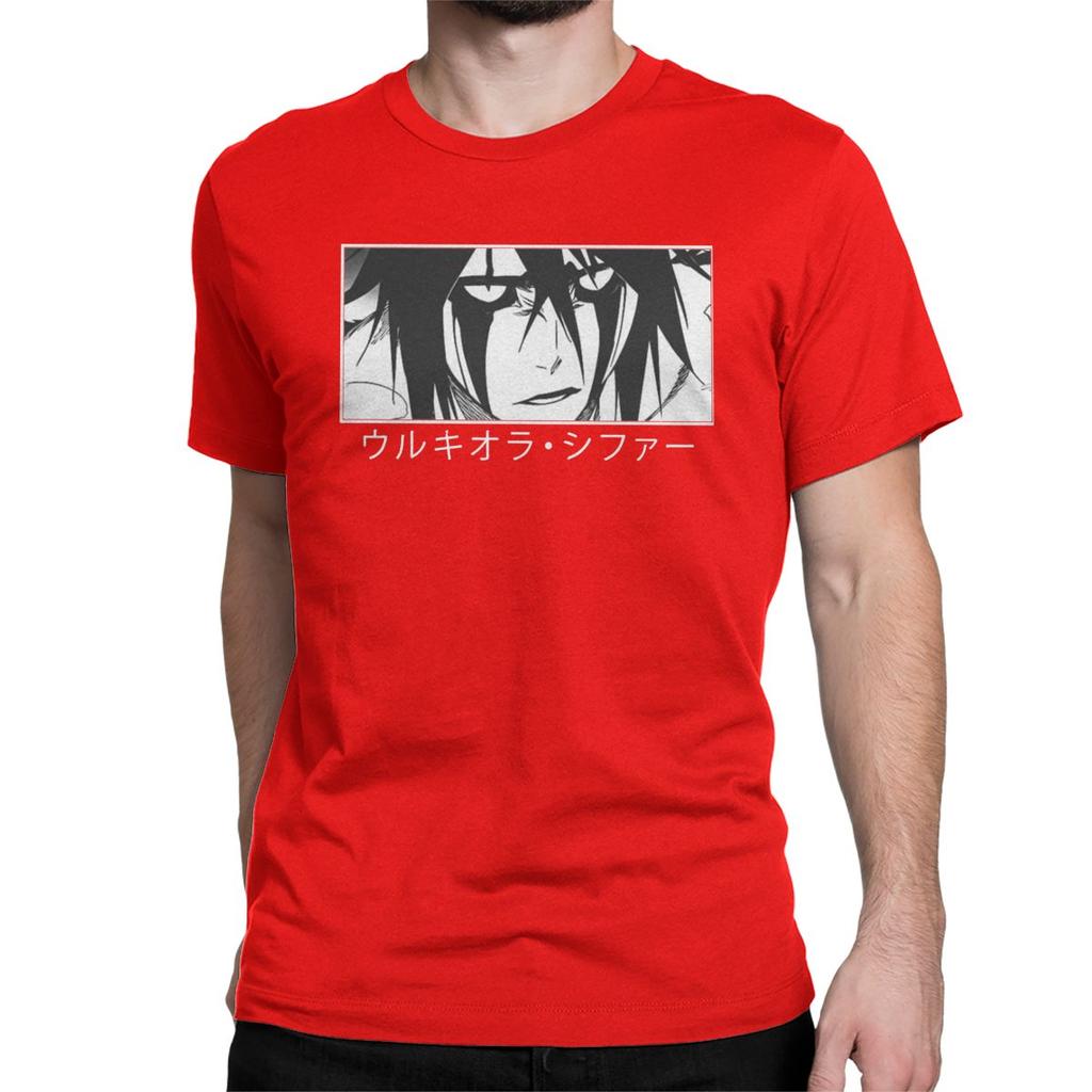 Ulquiorra Cifer Anime Bleach T Shirts Men's Cotton Funny T-Shirt Crew Neck Tee Shirt Short Sleeve Clothing 4XL 5XL 6XL