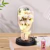 Everlasting Rose LED Glass Dome Bouquet Romantic Illuminated Ornament Perfect Valentine's Day Christmas Home Decor Romantic Gift