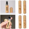 5ML Wood Spray Rotating Bottle Mini Empty Cosmetic Containers New Perfume Bottle Travel