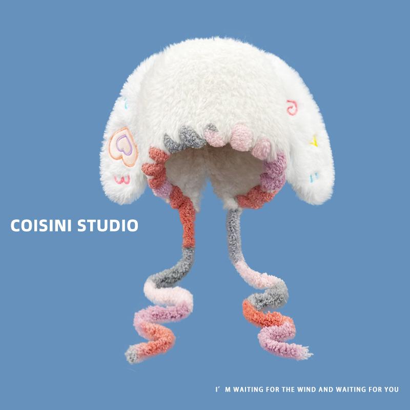 Милые медвежьи ушки Тедди флис вязаный разноцветный пуловер шапка для женщин зимние теплые защитные наушники Able Straps шапки-бомберы