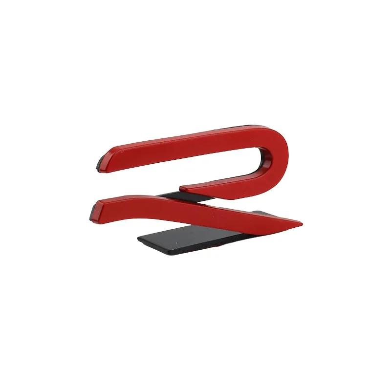 UDXKW1 Metal New RLINE Logo Car Front Grille Emblem Rear Trunk Stickers for Volkswagen VW Golf 7 8 GTI Beetle Passat Tiguan Jetta POLO
