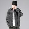 Мужская + повседневная джинсовая рубашка Ansika, серая свободная джинсовая рубашка, пальто, молодежная 1819