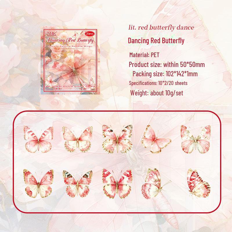 Yuezhen Fantasy Butterfly Dance Laser Водонепроницаемый КПК Наклейки Пакет