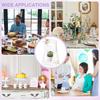 32Pcs Paper Flower Packing Baskets Flower Boxes with Handles Rectangle with 32Pcs Paper Thank You Hanging Gift Tags and 32Pcs Jute Cords White