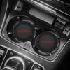 BYCP2 2pcs PVC For Skoda L&K LOGO Octavia Superb RS Karoq Kamiq Yeti Car Coaster Water Cup Anti-Slip Silicone Pads Interior Decoration