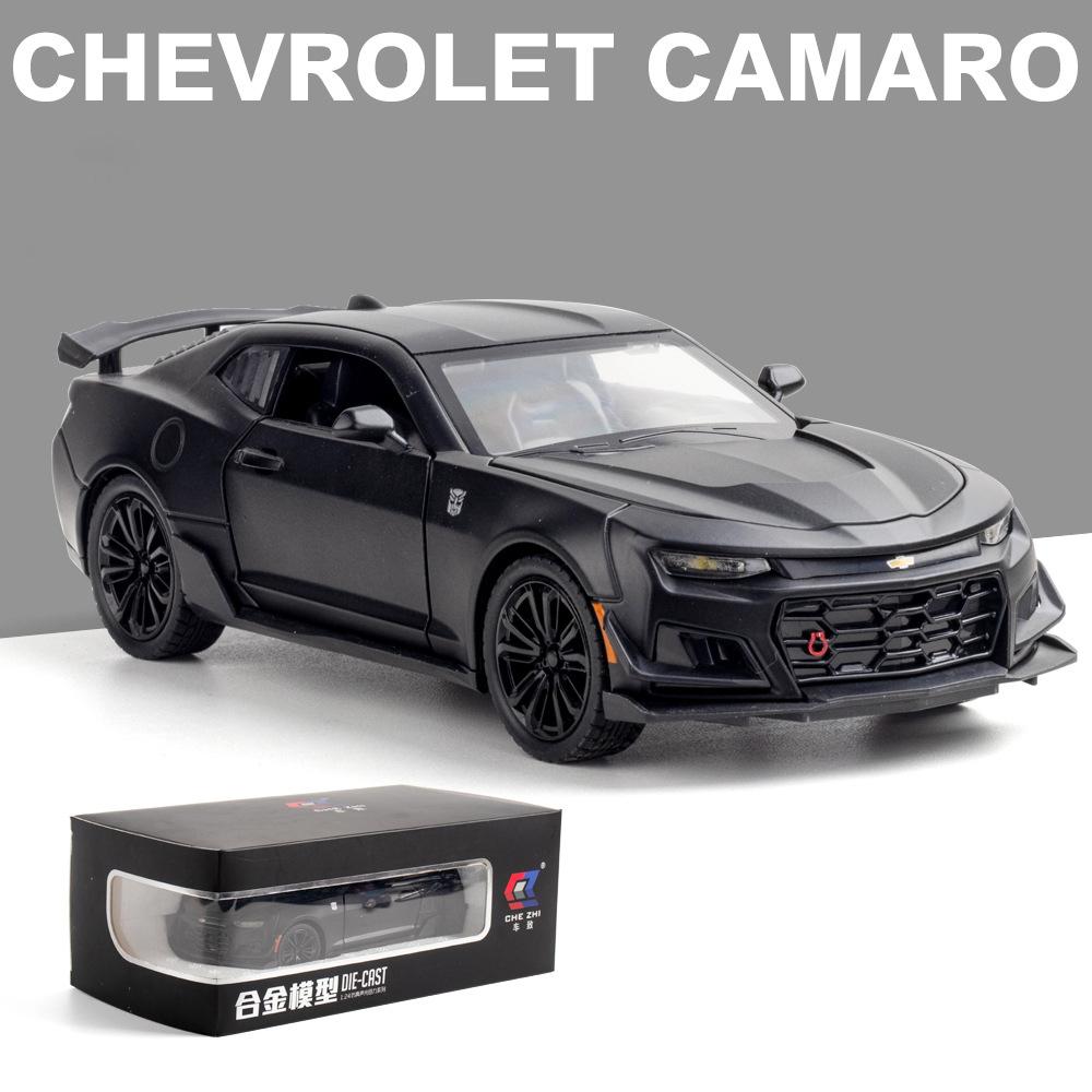 1/24 Scale Chevrolet Camaro Alloy Sports Car Model Diecast Simulation Model Collection Hobbies Decoration Boutique Ornament Gift for Boyfriend