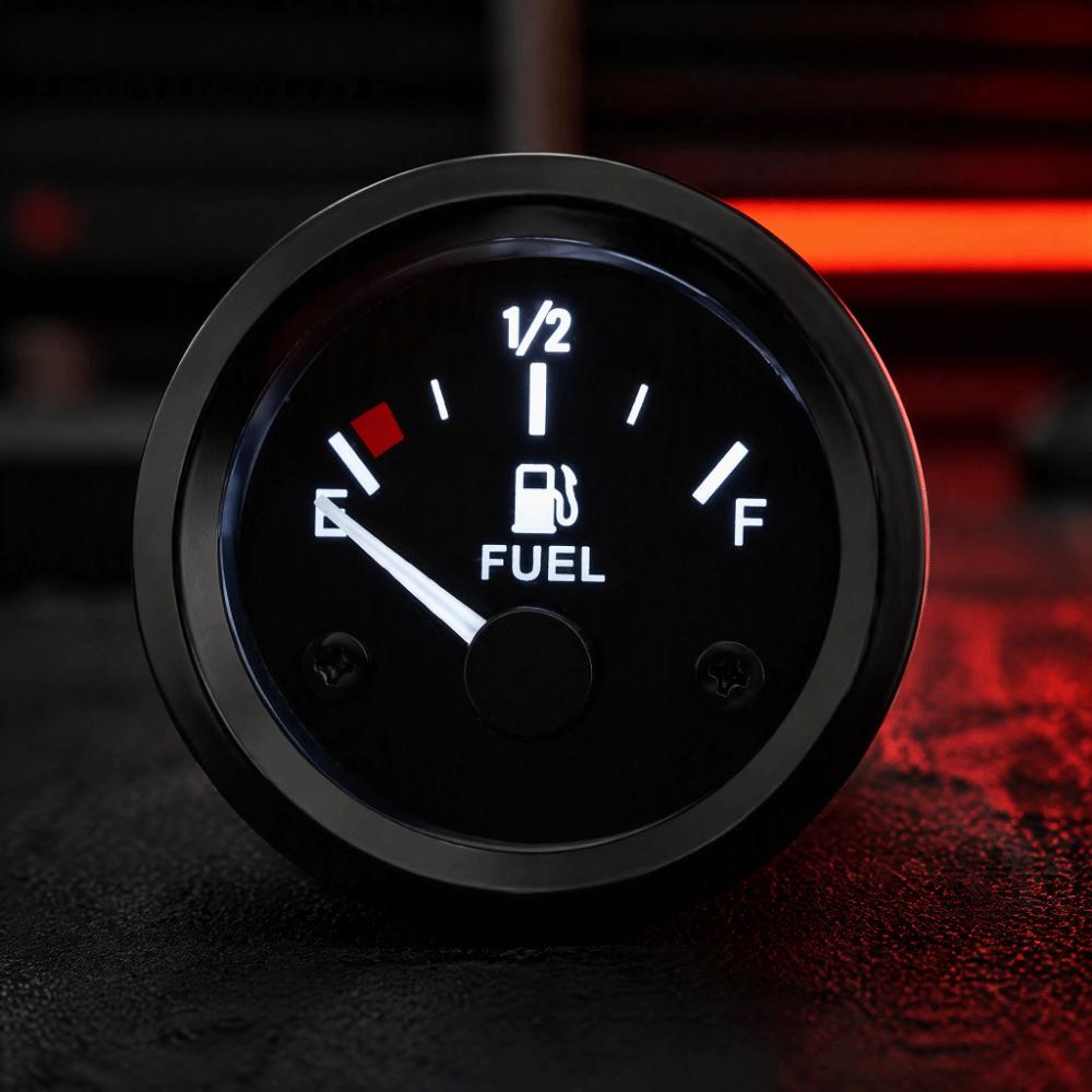 52mm Fuel Level Gauge Black Boat Fuel Gauge Waterproof Fuel Tank Meter Boat