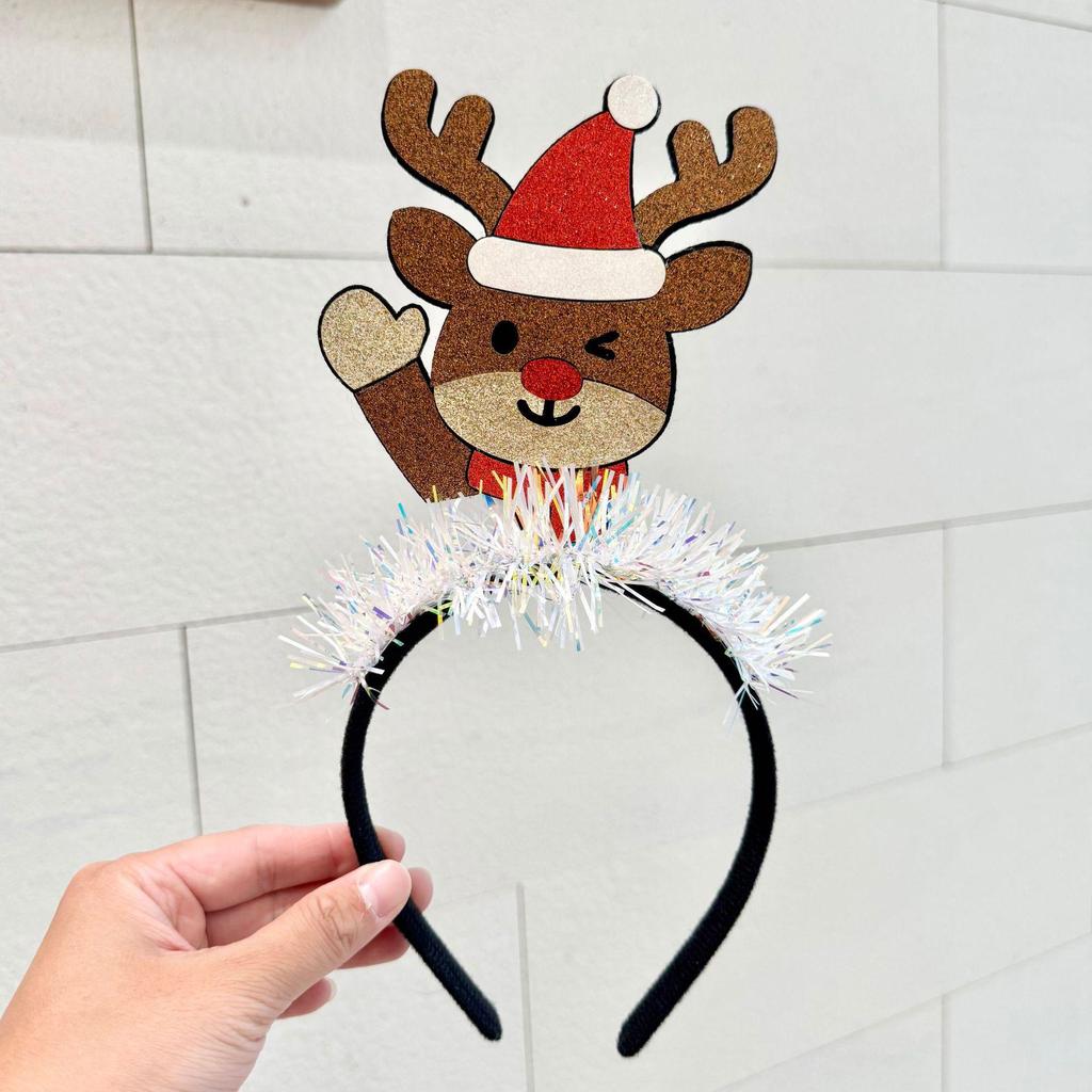 Christmas Elk & Snowman Headband: Festive & Charming Hair Accessory for Women