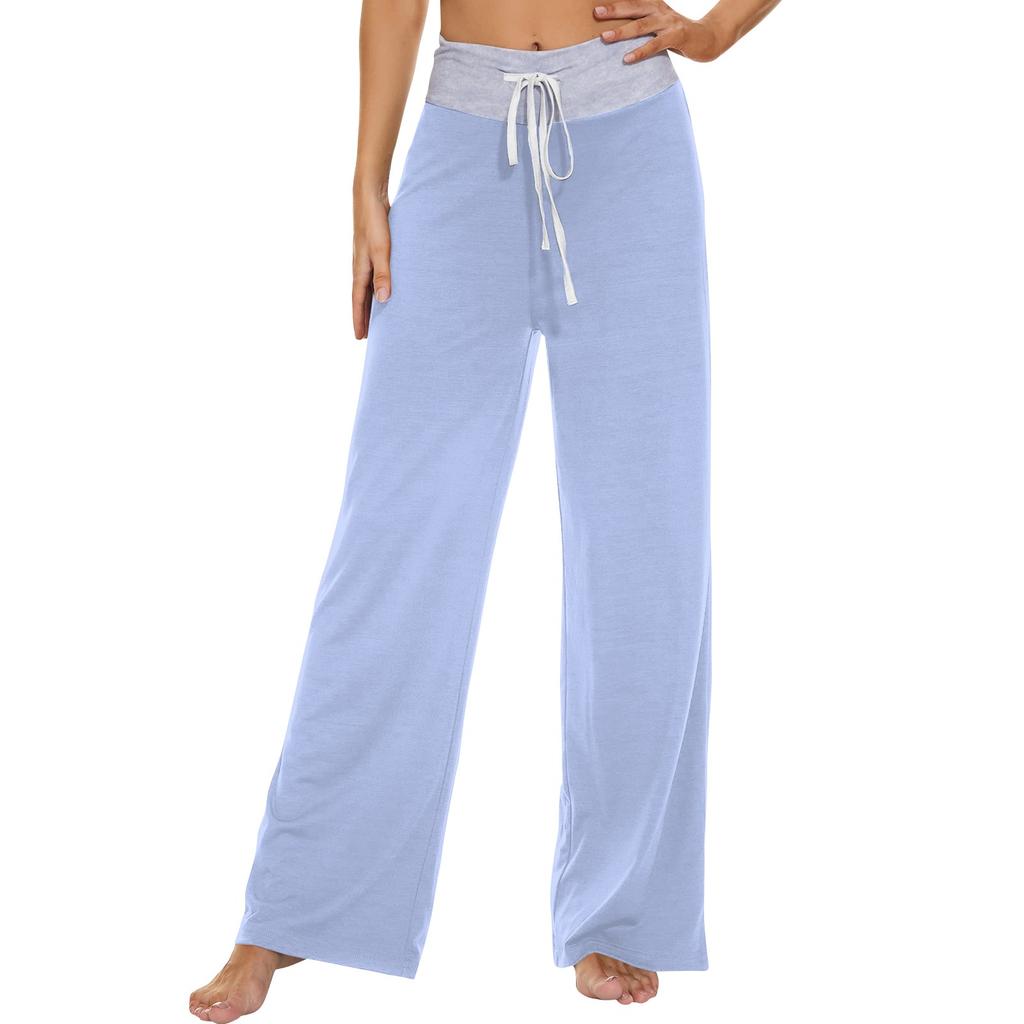 Женские модные повседневные удобные пижамные брюки с принтом и широкими штанинами на шнурке