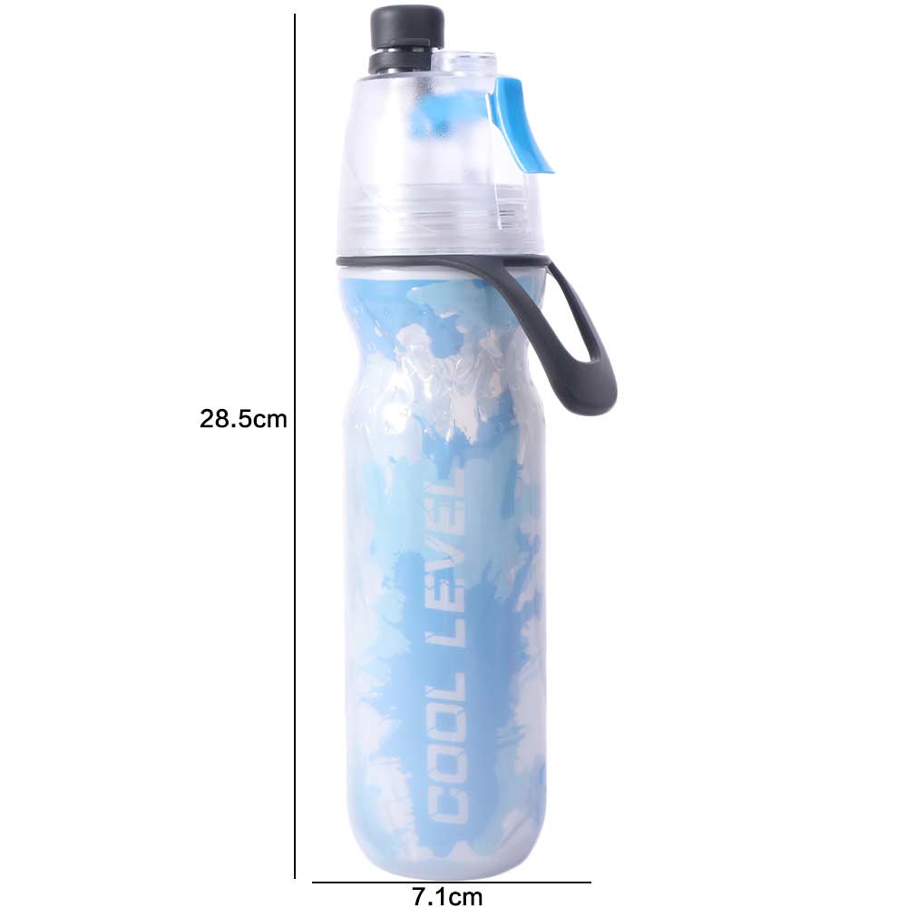 Spray Cup Drink Spray Cup PE Sport Fitness Water Cup Double Layer Cooler Spray Water Bottle Summer