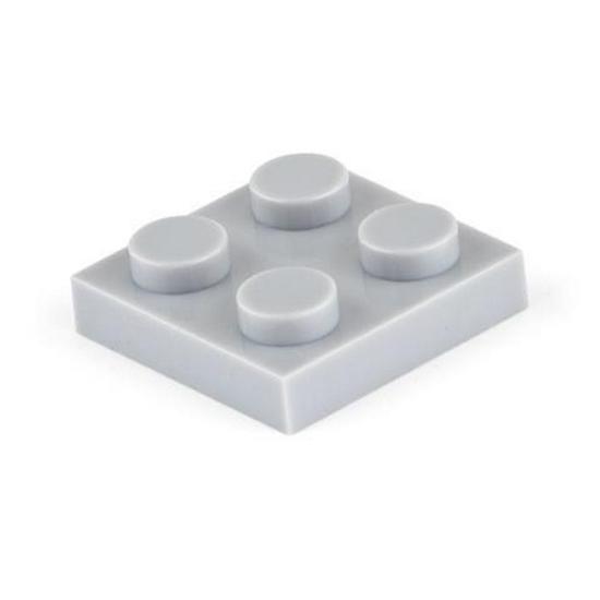 Низкопрофильные тонкие строительные блоки CrossMOC - Кубики 2x2, совместимые с базовой пластиной Lego 3022