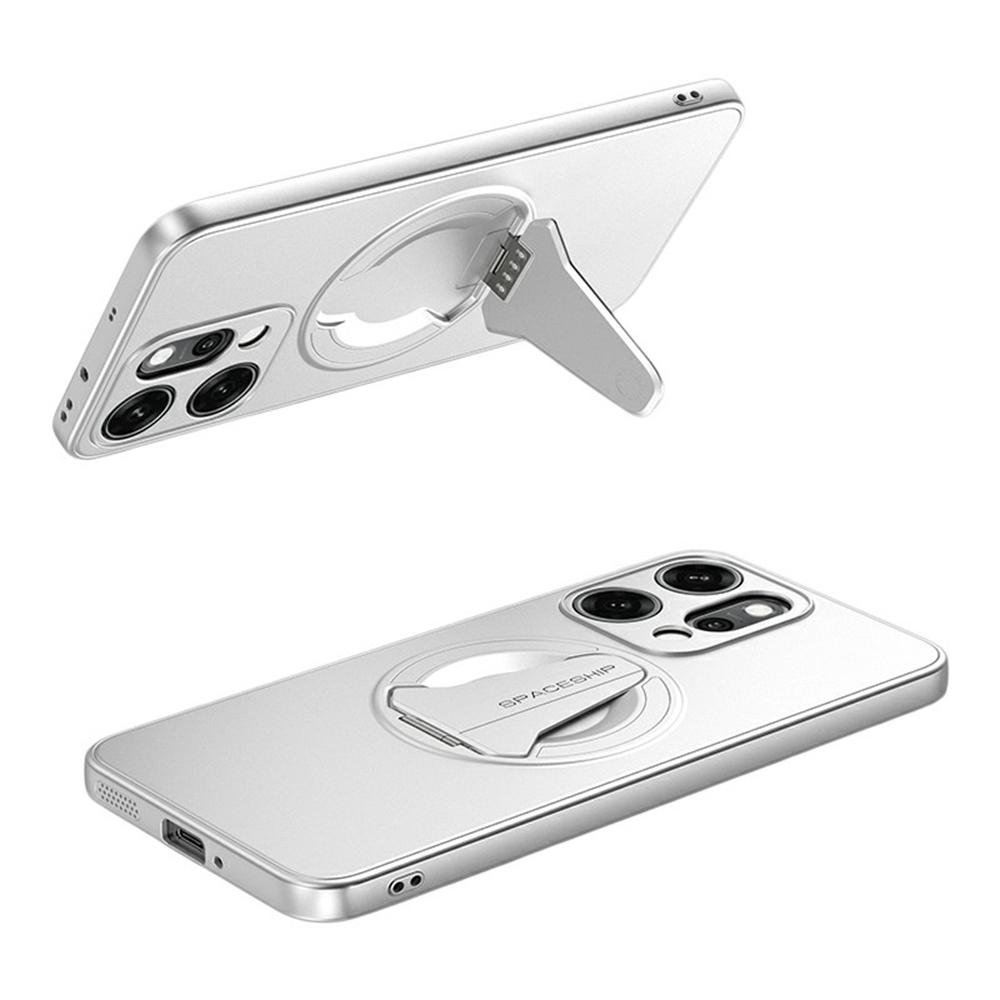 For Oppo Reno14 5G (Global) Case Compatible with MagSafe Hidden Kickstand Skin-Feel Matte PC TPU Phone Back Cover