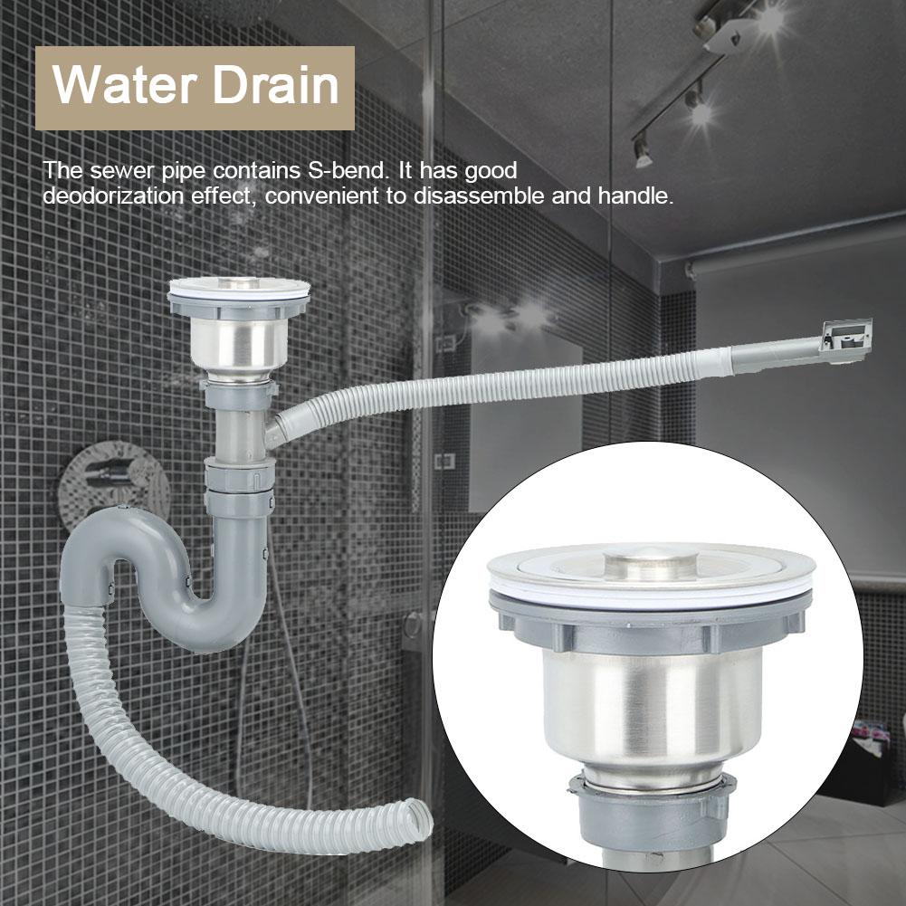 Нержавеющая сталь Домашняя ванная комната Раковина Одинарный слив Сливной сифон Инструмент для слива воды