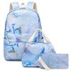 New Fantasy Backpack Three Piece Child Mother Bag Primary and Secondary School Bag Girl Student Sweet Printing Outdoor Knapsack
