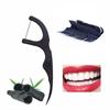 50 Pcs Bamboo Charcoal Dental Floss Stick Tooth Brush Teeth Cleaning Dental Floss Slot Toothpick
