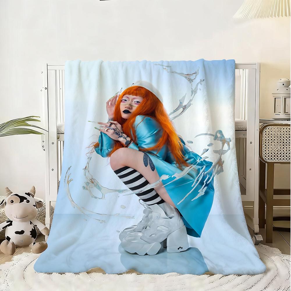 Y-Yeule Album Evangelic Girl Is a Gun Throw Kid-Friendly Flannel Throw Blanket Soft Warm Anti-Static Washable All Season