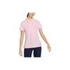 Solid Color Brand Logo Polo Short Sleeve T-Shirt Women Tops Pink DH2310-690