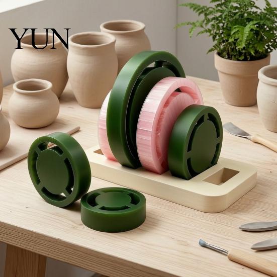 Pottery Class Practice Equipment Foot Ring Tools Set, 6 Sizes Clay Base Aligner Templates, Molds Shaping for Ceramic Mugs Bowls Vases, Hand