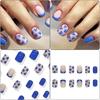 Valentine Fake Nail Square Press On Nail Acrylic Nail Full Cover False Nail Stick On Nail Gloss Artificial Nail 12 Sizes