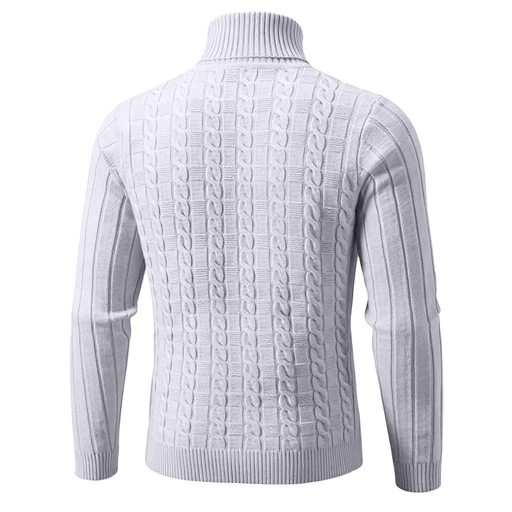 Men's Sweater Knitted Sweater Solid Color Gao Ling Stripes Twisted Dough Leisure