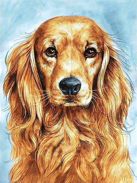 Full Round 5D Diamond Painting Dog Diy Embroidery Mosaic Animal Handmade Gift Home Decor