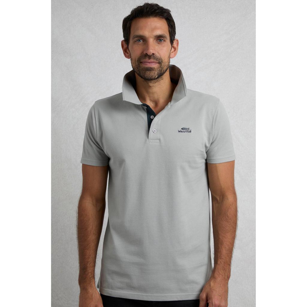 Weird Fish Mens Miles Pique Organic Polo Shirt