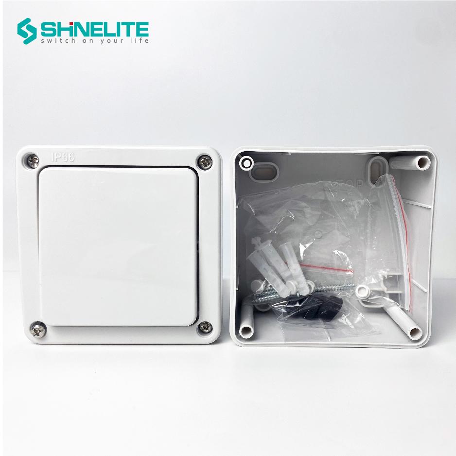Shinelite 2-клавишный водонепроницаемый электротехнический выключатель IP66, настенный выключатель UK для улицы IP66