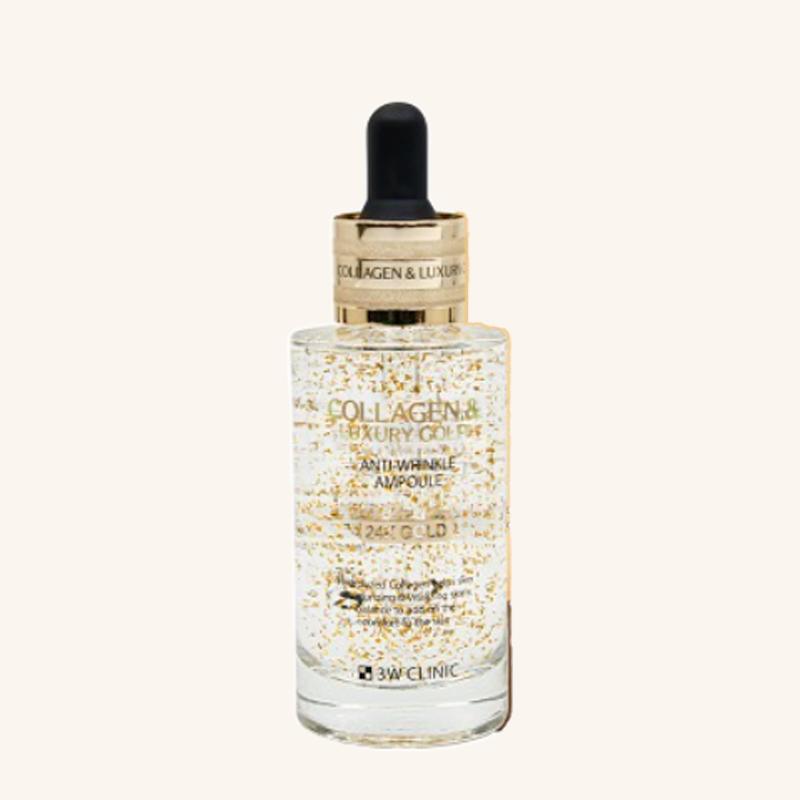 3w Clinic Collagen Luxury Gold Ампула против морщин, 24-каратное золото, 55 мл (3 варианта)
