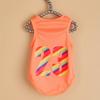Pet clothes dog cat vest light, breathable and comfortable, clothes with prints, orange, simple, generous, fresh and cute, suita