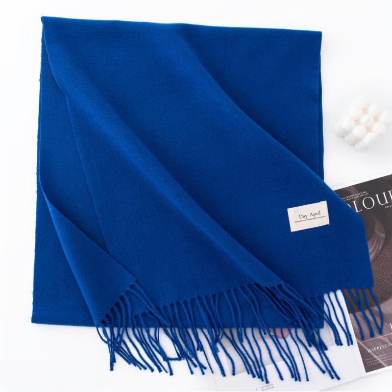 New Solid Color Maillard Imitation Cashmere Scarf for Women Autumn and Winter High End Warm Shawl Simple Scarf