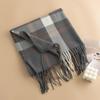 British Style Scarf Women's Winter High  End New Autumn and Winter Thickening Versatile Atmosphere Warm Scarf