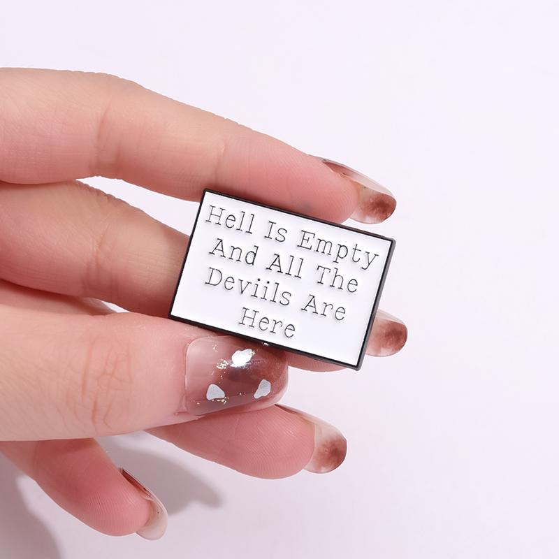 Саркастические цитаты Эмалевые значки на заказ Хватит устраивать драму, ты не Шекспир Броши Значки на лацкан Смешные украшения Подарок для друга