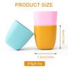 Color Kids 1PCS Silicone Baby Cup Portable Feeding Water Bottle Training Snack Cup Pure Color BPA Free Learning Toddler Cup