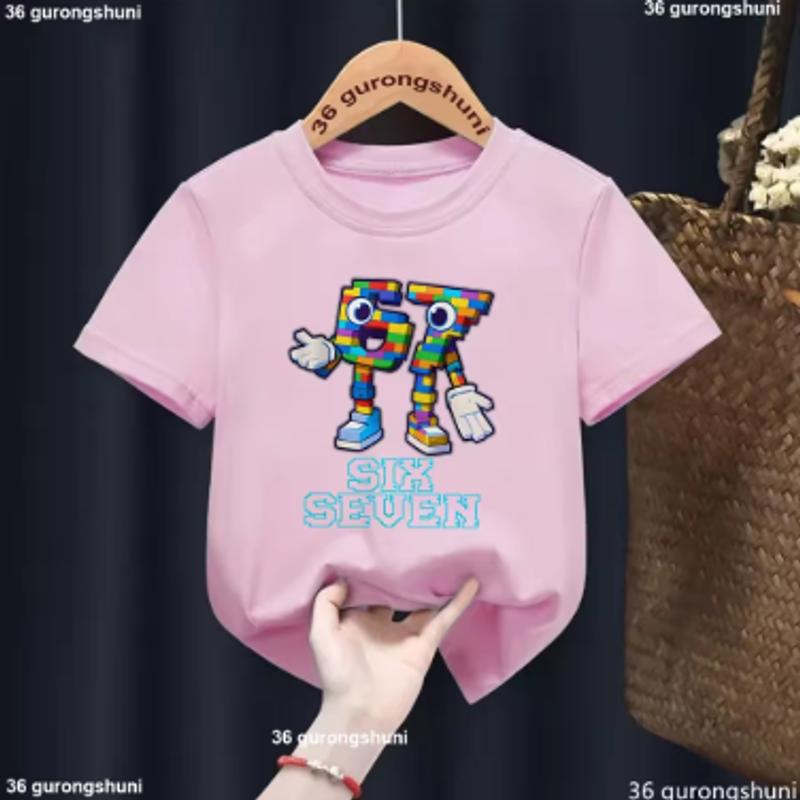 Kids 67 Themed Colorful Print TShirt Soft Cotton Fabric Breathable and Comfortable Ideal for Toddlers and Childrendf0386