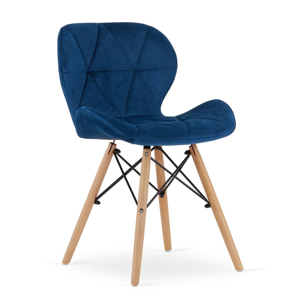 LAGO Velvet chair - navy blue x 1