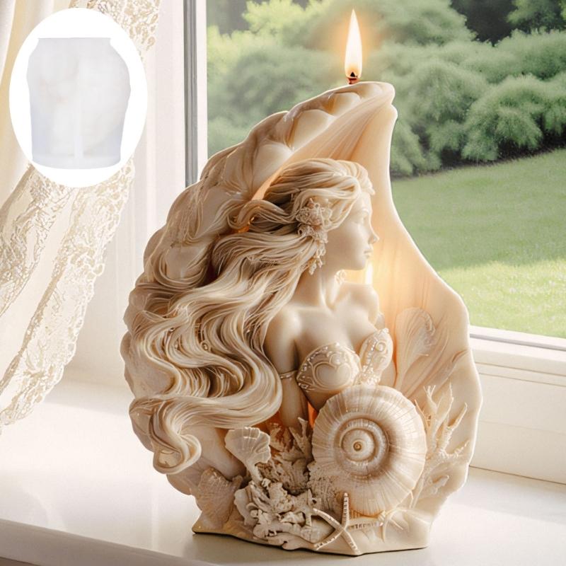 Элегантные Дизайны Русалок Силиконовая Форма для Свечей Изготовлена из Пищевых Материалов Для Изготовления Свечей И Мыла