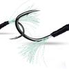 10pcs Strong Tied Hair Hook With Feather Iron Hook Sea Fishing Barbed Fishing Hook Fishing Tackle