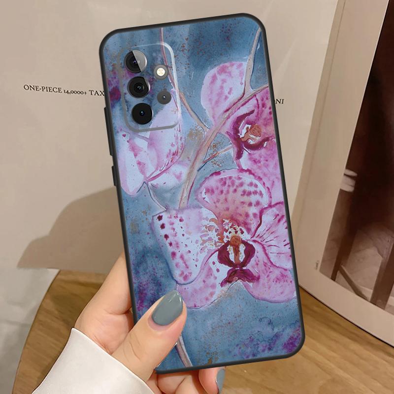Цветы Орхидеи Цветной Чехол для Телефона Для Samsung Galaxy A32 A52 A12 A53 A33 A23 A13 A54 A34 A14 A51 A15 A25 A35 A55
