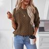 Vintage Loose Solid Color Long Sleeve O Neck Cardigan Knitwear Sweater Top Autumn Winter